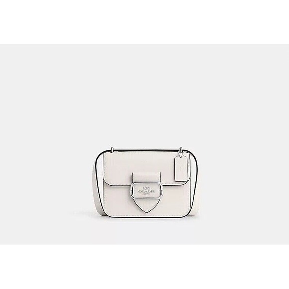 Coach Morgan Square Crossbody Chalk White Crossgrain Leather CL416‎ NWT $398 - Picture 1 of 10